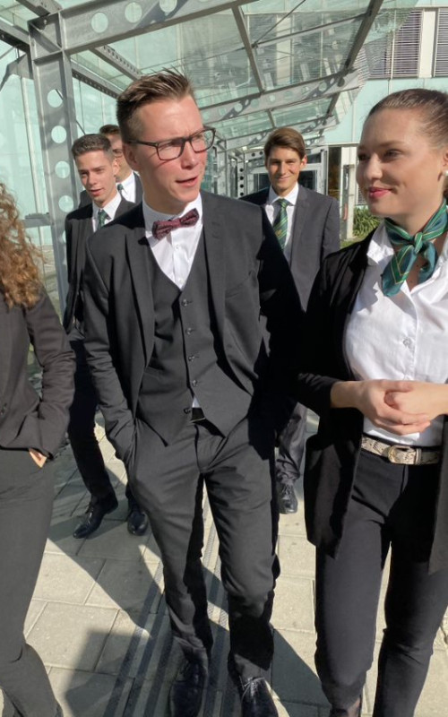 Schüler im Gespräch